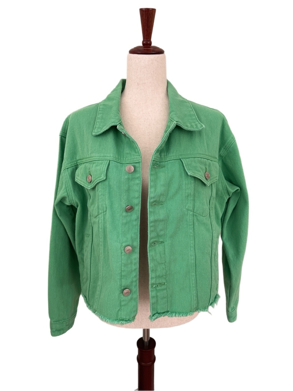 Green Denim Jacket ⭐️ VGUC Size Medium
